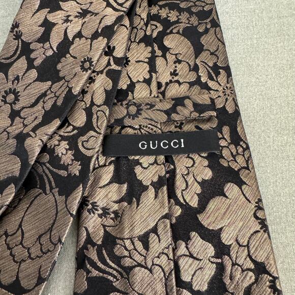 Gucci floral damask silk tie - Picture 5 of 8